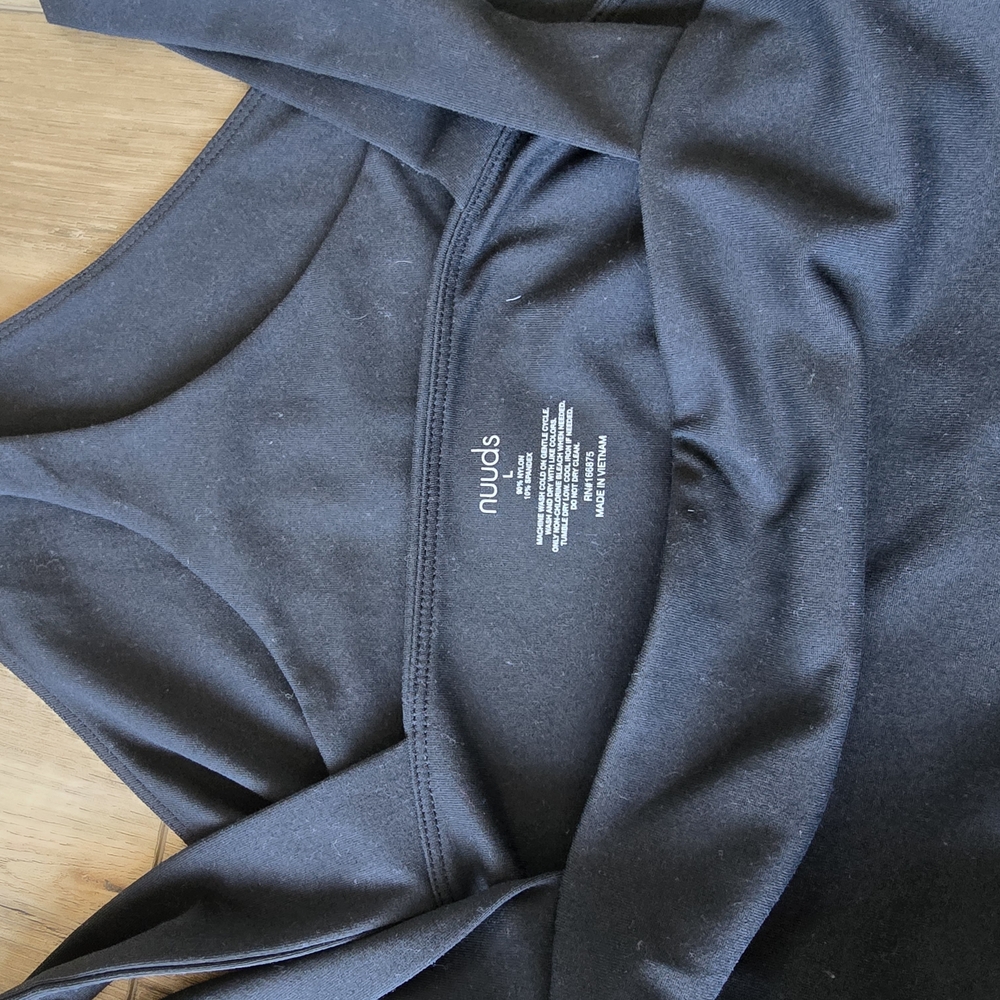 Nuuds Square Neck Tank Bodysuit Black